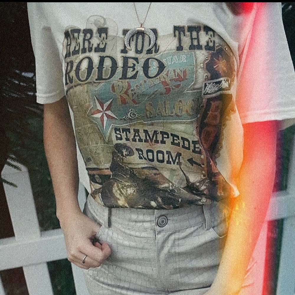 Here for the rodeo tee